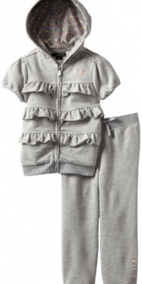 Calvin Klein Girls 2-6X Short Sleeve Hoody With Pants