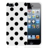 MiniSuit Polka Dot Soft Rubberized Case Cover for iPhone 5 (White)