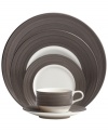 Fine dining by way of high fashion. A grooved platinum edge contrasts the smooth white body of Devotion dinnerware, a pattern inspired by Vera Wang's acclaimed runway collection and, in luxe Wedgwood porcelain, is ideal for every day and occasion.