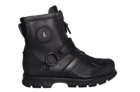 Polo Ralph Lauren Mens Boots Conquest Hi III Black Leather