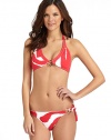 THE LOOKTextured tie-dye patternHalter straps tie at neckGolden center ringPadded cupsBack clasp closureTHE MATERIAL80% nylon/20% spandexFully linedCARE & ORIGINHand washMade in USAPlease note: Bikini bottom sold separately. 