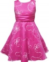 Rare Editions Girls 7-16 Organza Soutach Dress, Fuchsia, 14