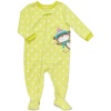 Carter's 1 Pc Lime Green Microfleece Sleeper Pj's Monkey