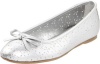 Nina Blossom Ballet Flat (Little Kid/Big Kid),Silver,5 M US Big Kid