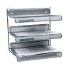 Design Ideas Three Tiered Desk Shelf, Silver