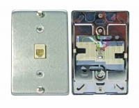 Leviton C0256-SS Telephone Wall Phone Wallplate Surface Mount Jack