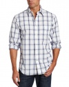 Nautica Men's Long Sleeve Poplin Medium Plaid Woven