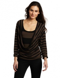 Bailey 44 Women's Striped Aloft Top, Brown/Black, Small