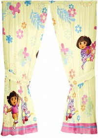 Dora Painted Flowers 63-Inch Coordinating Drape