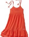 Roxy Kids Girls 2-6x Kissy Kissy Dress, Sunset, Medium