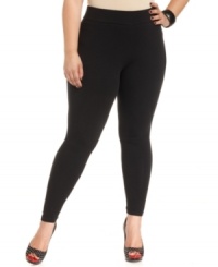 Land a comfy look with American Rag's plus size leggings-- link them up with the season's hottest tops!