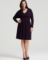 A shirred waist creates an ultra-flattering shape on this undoubtedly elegant dress from David Meister.