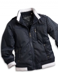 GUESS Kids Boys Little Boy Lightweight Union Jacket, NAVY (5/6)