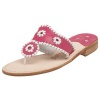 Jack Rogers Women's Palm Beach Navajo Classic Flat,Fuschia/White,12 M