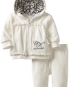 Calvin Klein Baby-girls Newborn Hooded 2 Piece Pant Set, Assorted, 0-3 Months