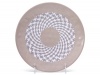 Q Squared 8-1/2-Inch Round Plate Spice Weave Collection, White Pepper Hammered Texture