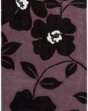 Nourison Citi Limits Lavender Floral 5-Feet by 7.6-Feet Polyacrylic Area Rug