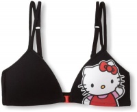 Hello Kitty Girls 7-16 Peek-A-Boo Daywear Bra, Black, 34A