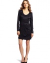 D.E.P.T. Women's Satin Long Sleeve Dress