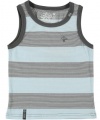 LRG - Kids Boys 2-7 Toddler Striped Tank Top, Crystal Blue, 4/Toddler