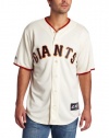 MLB Men's San Francisco Giants Buster Posey Ivory Home Short Sleeve 6 Button Synthetic Replica Baseball Jersey by Majestic