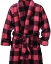 Calvin Klein Girls 7-16 Plaid Robe, Pink, 14/16