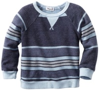 Splendid Littles Baby-boys Newborn Baja Stripe French Terry Sweatshirt, Sky, 18-24 Months