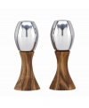 Less is more with Dansk wood serveware. The contemporary look and rich wood grain of Asta salt and pepper shakers combine for endless casual appeal. Pepper shaker features metal top.