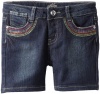 Almost Famous Girls 7-16 Rainbow Stitch Denim, Dark Night Wash, 12