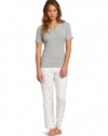 Tommy Hilfiger Women's Short Sleeve Knit Pant Pajama Set