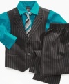 Hello handsome! This Sean John 4 piece suit will make your little guy a sweet stand-out.