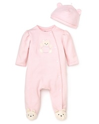 With embroidered bears on her feet and on her chest, your little gal will be ready to hibernate for the night in the super soft comfort of 100% cotton.