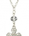 The Vatican Library Collection Silver-Tone Crystal Bead Cross Necklace