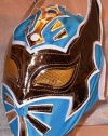 SIN CARA Kid's Youth Size Blue/Gold Wrestling MASK