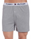 Tommy Hilfiger Men's Athletic Knit Boxer, Grey Heather, Large