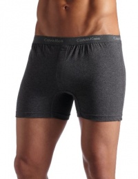 Calvin Klein Men's Underwear BXR Matrix Knit Slim Fit Boxer, Charcoal Heather, Medium