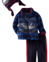 Nannette Baby-Boys Infant 2 Piece Flight Crew Jacket Set, Navy, 18 Months