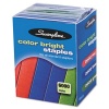 Swingline Color Bright Staples Multi-pack, 0.25 Inch Leg Length, 25 Sheet Capacity, 6,000 Staples per Box, Blue and Red and Green (S7035123)