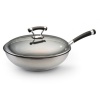 Circulon Contempo Stainless Steel Nonstick 12-1/2-Inch Covered Deep Skillet