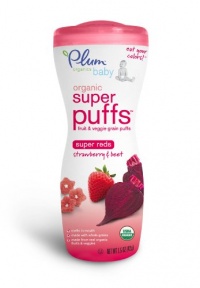 Plum Organics Super Puffs Reds, Strawberry & Beet, 1.5-Ounce (Pack of 4)