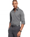 Plaid patterns wearing thin? Try this small striped shirt from Perry Ellis for a change of pace.