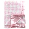 Luvable Friends Plush Blanket with Satin Trim and Backing, Pink