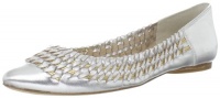 Sigerson Morrison Women's Helen Flat, Argento-Mekong, 6 M US