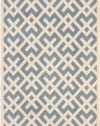 Area Rug 6x9 Rectangle Transitional Blue - Bone Color - Safavieh Courtyard Rug from RugPal