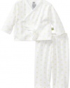 Noa Lily Unisex-Baby Newborn Duck Themed Kimono Set, White, 6 Months