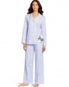 Hue Sleepwear Women's Knit Notched Scotty Set, Blue, Small