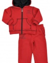 Akademiks Sporty Jeanius 2-Piece Sweatsuit (Sizes 12M - 24M) - red, 24 months