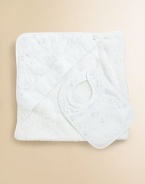 Baby will be comfy and cozy in this plush, terry cotton blanket with hood.33½X33½CottonMachine washImported