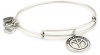 Alex and Ani Bangle Bar Turn Peace Up Russian-Silver Expandable Bracelet