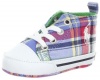 Ralph Lauren Layette Harbour Hi Sneaker (Infant/Toddler),Sapphire Plaid,3 M US Toddler